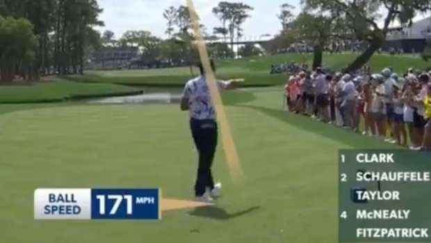 Mics Caught Rickie Fowler Yelling at Unruly Fan After Hitting Tee Shot at Players Championship